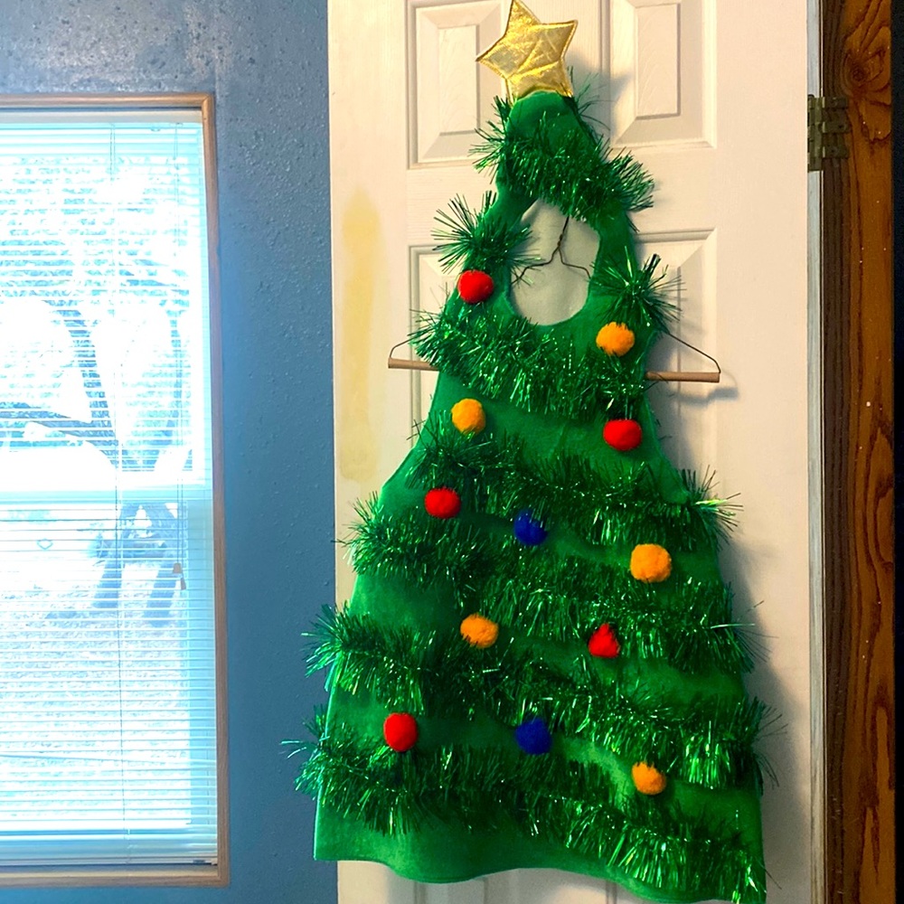 Christmas Tree dress/costume . Girls size L